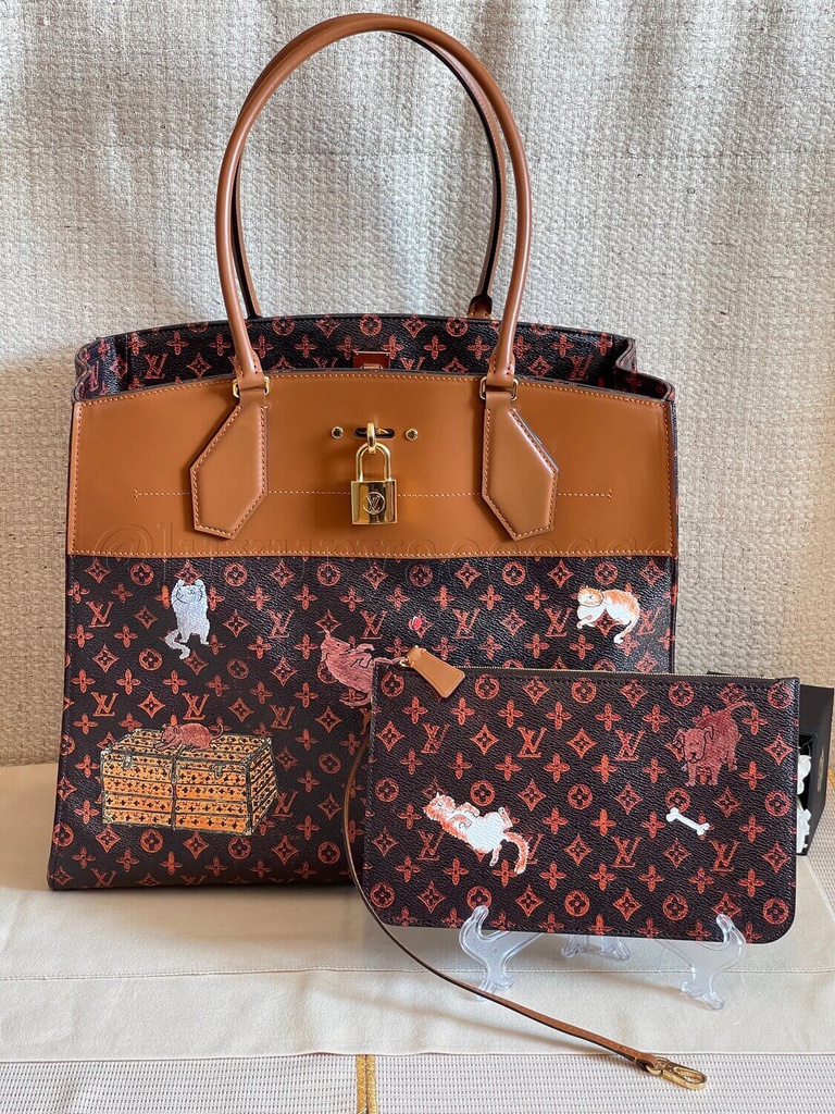 100 Original Louis Vuitton City Steamer Cabas XXL Catogram